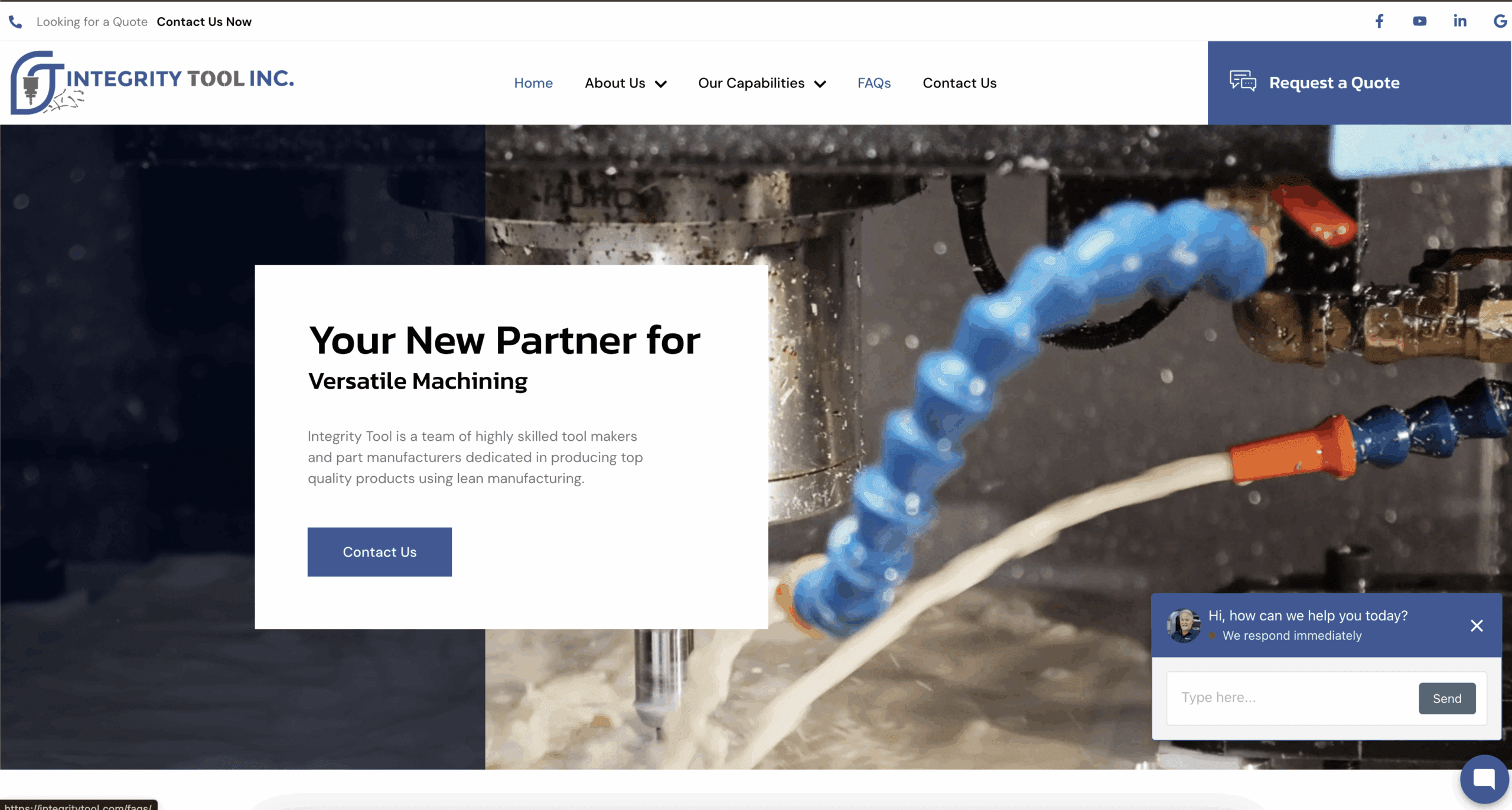 Machining tools in action